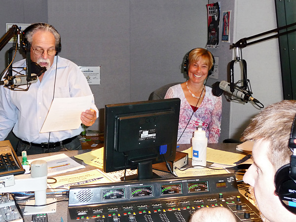 Robin Alexis and Bob Bordonaro in the studio